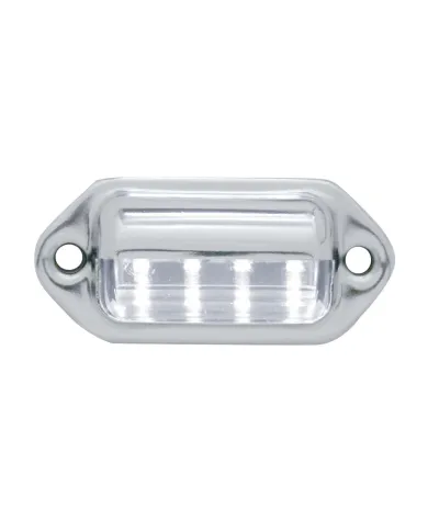 UP39930-4 White LED Chrome License Plate Light/Utility Light