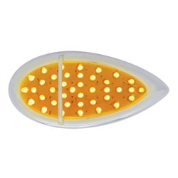 UP39943-39 LED Flush Mount "Teardrop" Turn Signal Light - Amber LED/Amber Lens