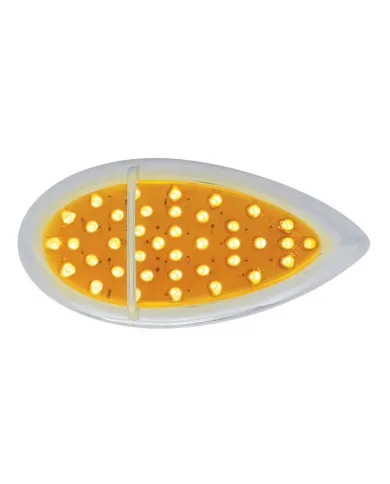 UP39943-39 LED Flush Mount "Teardrop" Turn Signal Light - Amber LED/Amber Lens