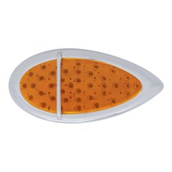UP39943-39 LED Flush Mount "Teardrop" Turn Signal Light - Amber LED/Amber Lens