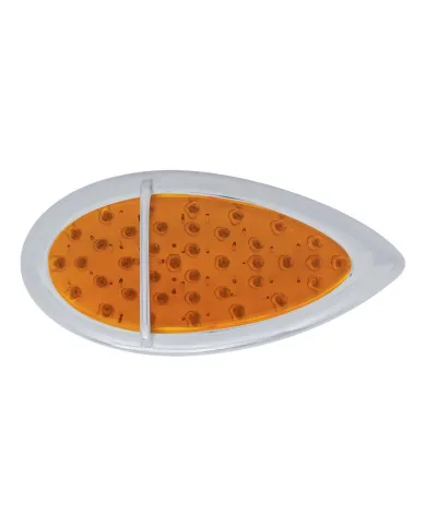 UP39943-39 LED Flush Mount "Teardrop" Turn Signal Light - Amber LED/Amber Lens