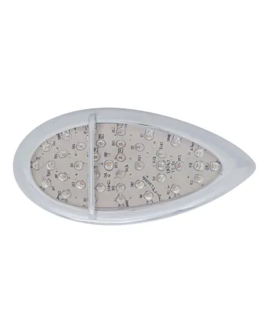 UP39945-39 LED Flush Mount "Teardrop" Turn Signal Light - Amber LED/Clear Lens