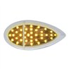 UP39947-39 LED Flush Mount "Teardrop" Turn Signal Light - Amber LED/Chrome Lens