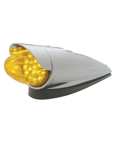 UP39958-19 LED Reflector Grakon 1000 Cab Light Kit With Visor - Amber LED/Amber Lens