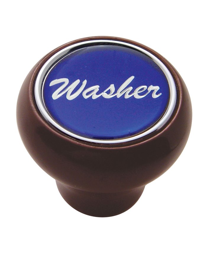 UP23549 "Washer" Wood Deluxe Dash Knob Blue Glossy Sticker