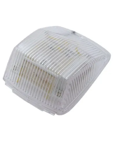 UP39972-36 LED Square Cab Light - Amber LED/Clear Lens