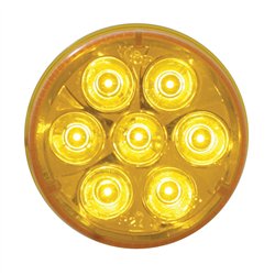 UP39984-7 LED 2" Round Light (Clearance/Marker) - Amber LED/Amber Lens