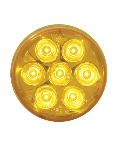 UP39984-7 LED 2" Round Light (Clearance/Marker) - Amber LED/Amber Lens