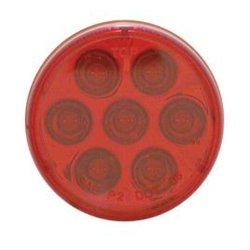 UP39985-7 LED 2" Round Light (Clearance/Marker) - Red LED/Red Lens