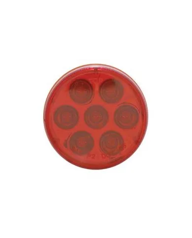 UP39985-7 LED 2" Round Light (Clearance/Marker) - Red LED/Red Lens