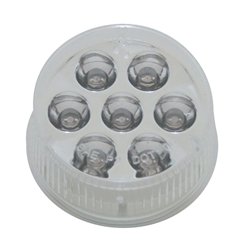 UP39987-7 LED 2" Round Light (Clearance/Marker) - Red LED/Clear Lens