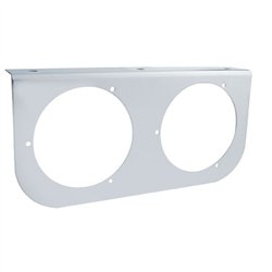 UP20425-Stainless Light Bracket With 2X 4" Light Cutouts