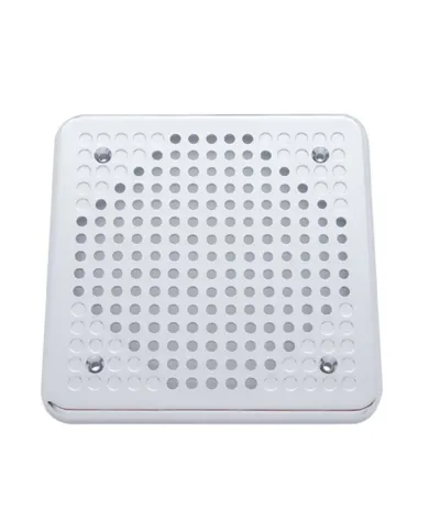 UP40911-Chrome 5-5/8" Square Speaker Cover For Various Kenworth Models (Pair)