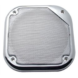 UP40914-Chrome 5-1/2" Square Speaker Cover For Various Freightliner & Kenworth Models (Pair)