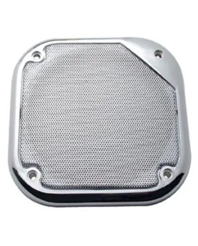 UP40914-Chrome 5-1/2" Square Speaker Cover For Various Freightliner & Kenworth Models (Pair)
