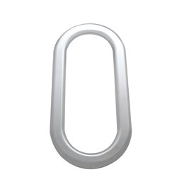 UP40918-Chrome Exterior Oval Window Cover For Peterbilt - Includes Adhesive