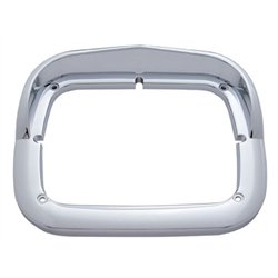 UP41113-Chrome Plastic 5" X 7" Headlight Bezel With Visor