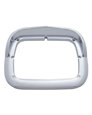 UP41113-Chrome Plastic 5" X 7" Headlight Bezel With Visor