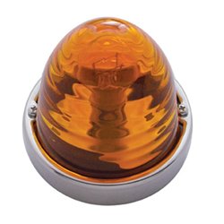 UP20468-Glass Beehive Flush Mount Kit - Amber