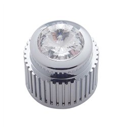 UP41153-Chrome Plastic Control Knob With Clear Crystal