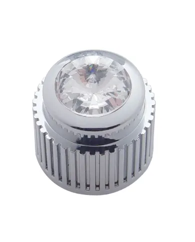 UP41153-Chrome Plastic Control Knob With Clear Crystal