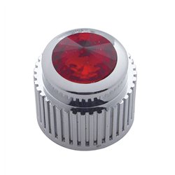 UP41156-Chrome Plastic Control Knob With Red Crystal