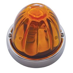 UP20473-Glass Watermelon Flush Mount Kit - Amber
