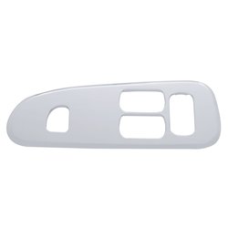 UP41181-Chrome Plastic Window Switch Trim For 2008+ Peterbilt 389/388- Driver  (3 Large & 1 Small Opening)
