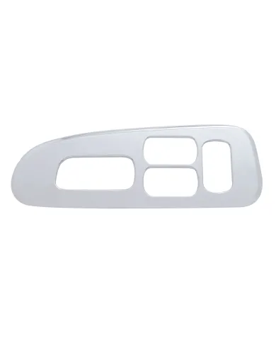 UP41183-Chrome Plastic Window Switch Trim For 2008-2022 Peterbilt 389/388- Driver (4 Openings)
