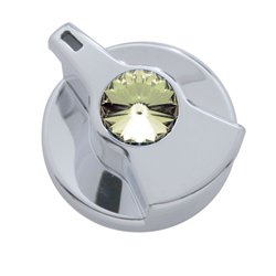 UP41263-Chrome Timer Knob With Color Crystal For Peterbilt - Smoke Color Crystal