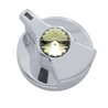 UP41263-Chrome Timer Knob With Color Crystal For Peterbilt - Smoke Color Crystal
