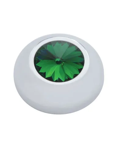 UP41288-Compartment Knob Cover For 2006+ Peterbilt - Green Crystal (Card of 2)