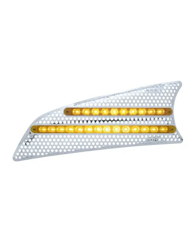 UP41530-2007+ Kenworth T660 LED Air Intake (Driver) - Amber LED/Amber Lens