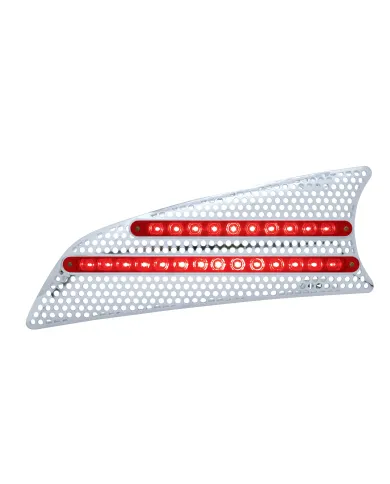 UP41532-2007+ Kenworth T660 LED Air Intake (Driver) - Red LED/Red Lens