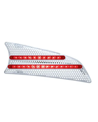 UP41536-2007+ Kenworth T660 LED Air Intake (Passenger) - Red LED/Red Lens