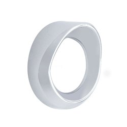 UP20559-Chrome Plastic Oil Pressure Gauge Cover With Visor For Peterbilt 359