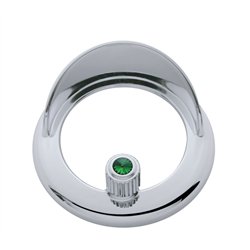 UP41927-Clock Bezel With Visor For Freightliner Century/Coronado/Columbia - Green Crystal