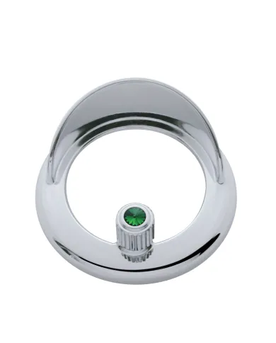 UP41927-Clock Bezel With Visor For Freightliner Century/Coronado/Columbia - Green Crystal