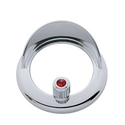 UP41929-Clock Bezel With Visor For Freightliner Century/Coronado/Columbia - Red Crystal