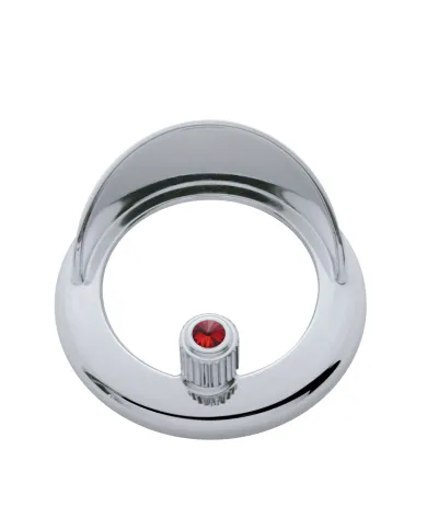UP41929-Clock Bezel With Visor For Freightliner Century/Coronado/Columbia - Red Crystal
