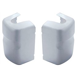 UP42009-Chrome Plastic Bottom Mirror Post Covers For 2000-2010 International  9200I/9400I/9900I (Pair)