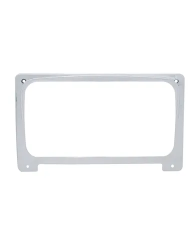 UP42068-Chrome Plastic Center Gauge Cluster Cover With Visor For 2001-2016 Freightliner Columbia