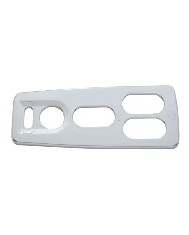 UP42097-Chrome Window Switch Cover For 2008-2017 Freightliner Cascadia - Driver-5 Openings