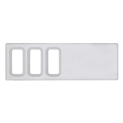 UP42216-Chrome Plastic Dash Switch Panel Cover For International - 3 Openings