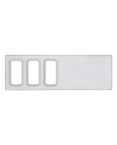 UP42216-Chrome Plastic Dash Switch Panel Cover For International - 3 Openings