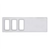 UP42216-Chrome Plastic Dash Switch Panel Cover For International - 3 Openings