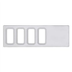UP42217-Chrome Plastic Dash Switch Panel Cover For International - 4 Openings