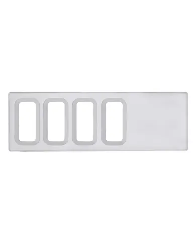 UP42217-Chrome Plastic Dash Switch Panel Cover For International - 4 Openings