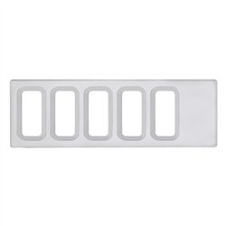 UP42218-Chrome Plastic Dash Switch Panel Cover For International - 5 Openings