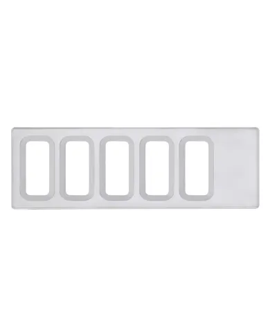 UP42218-Chrome Plastic Dash Switch Panel Cover For International - 5 Openings